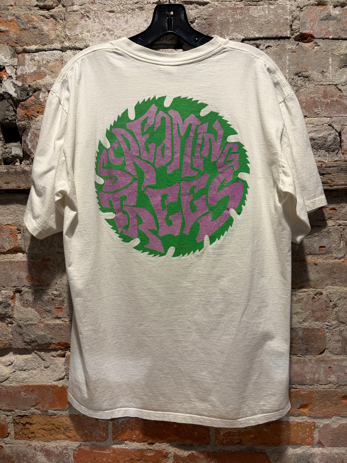 Back of Vintage Screaming Tees Saw Blade Tee SZ XL