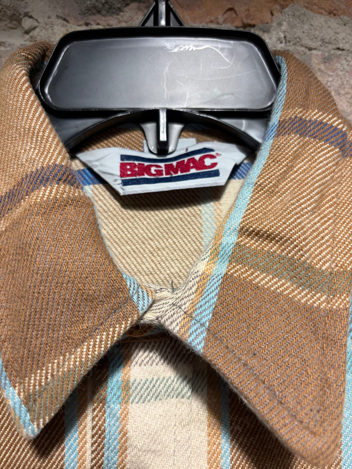 Tag on Vintage Big Mac Earth Tone Cotton Flannel SZ L