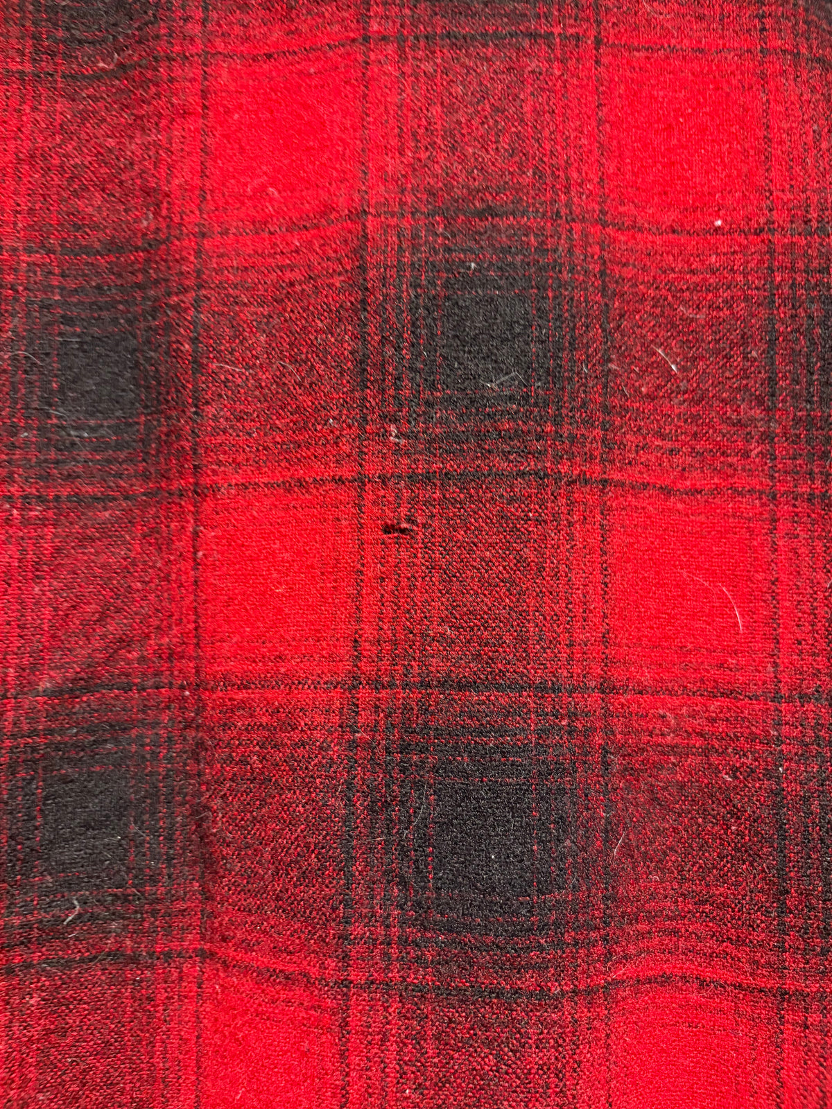 Hole on Vintage Red Pendleton Western Flannel SZ L