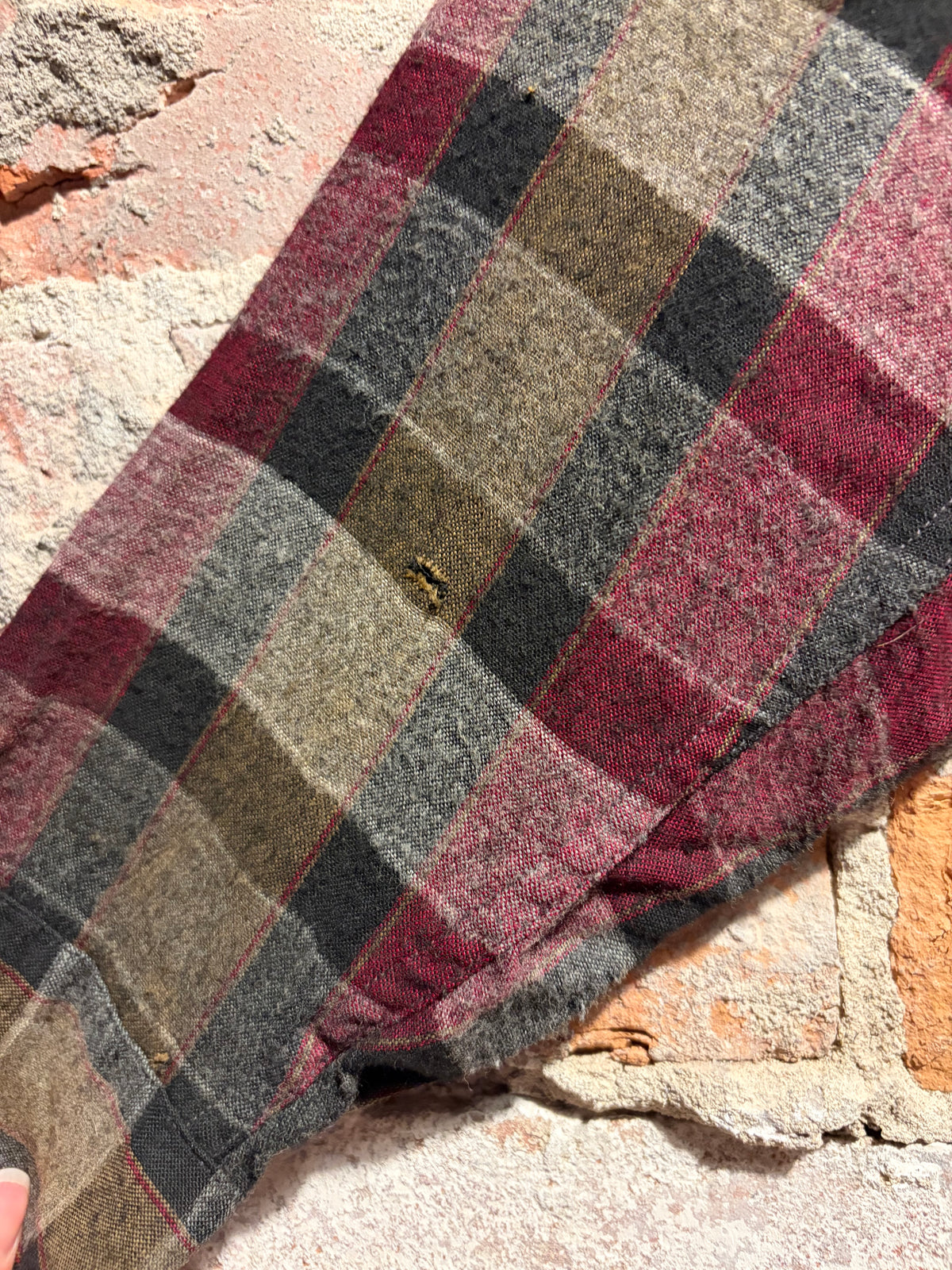 Vintage 1960s Rayon McGregor Loop Collar Flannel SZ S