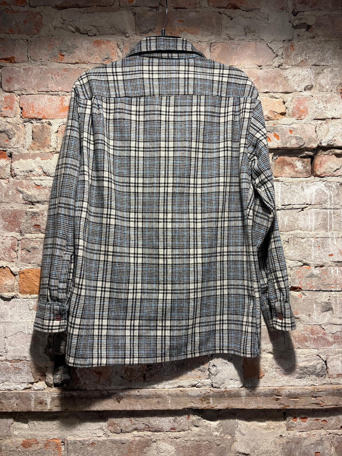 Back of Vintage JCP Wool Blend Loop Collar Flannel SZ M