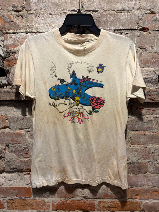 Front of 1982 Dave Webster Grateful Dead Shirt SZ L