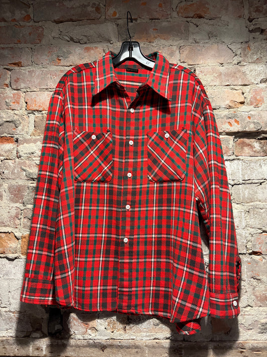 Vintage 1970s Big Yank Cotton Flannel Shirt SZ XL