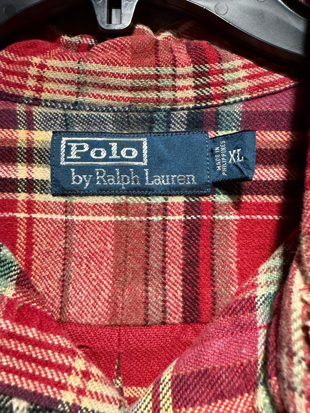 Vintage Polo By Ralph Lauren Plaid Flannel Sz XL