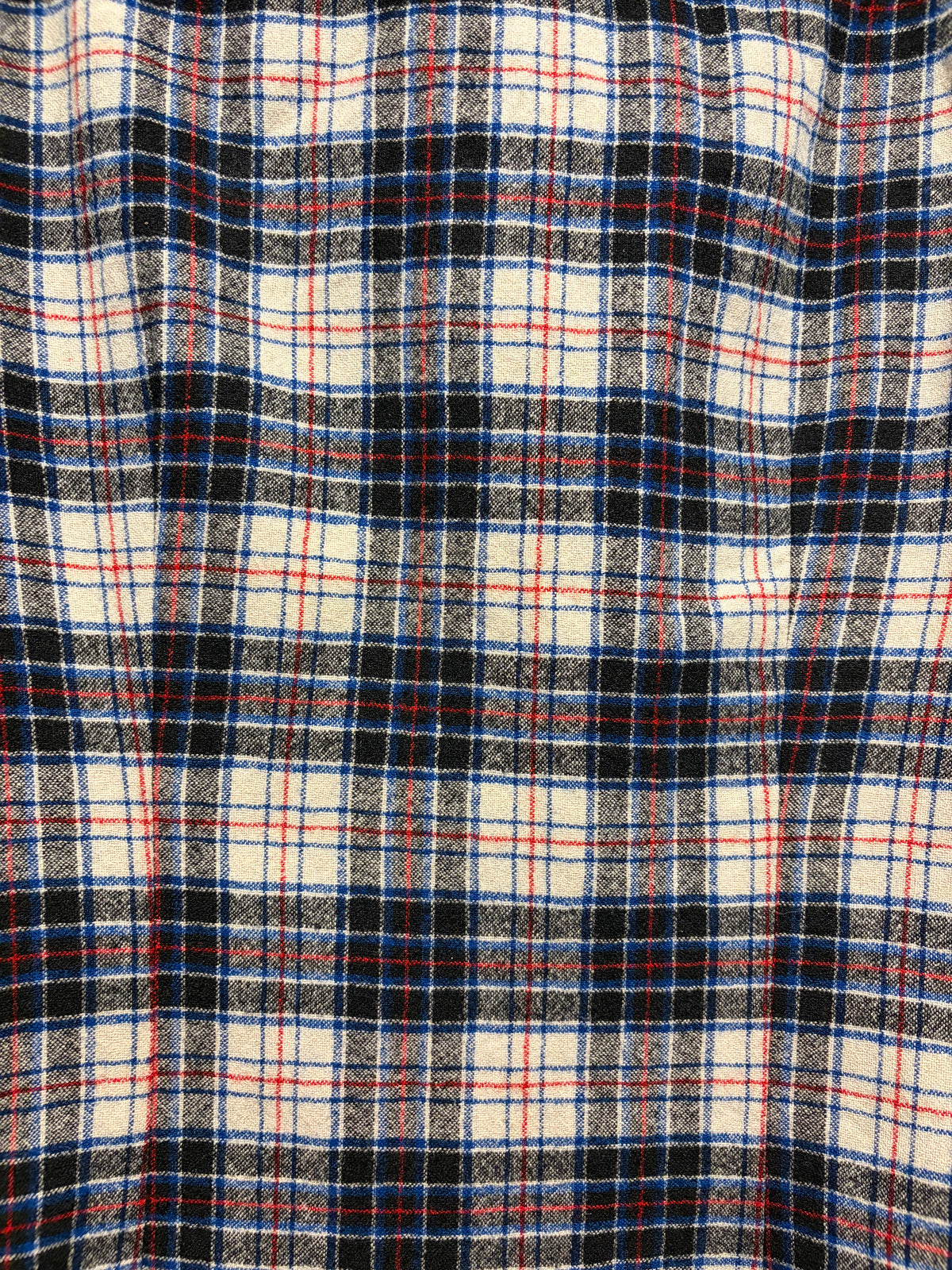 Vintage 1970s Pendleton Black and Blue Flannel SZ M