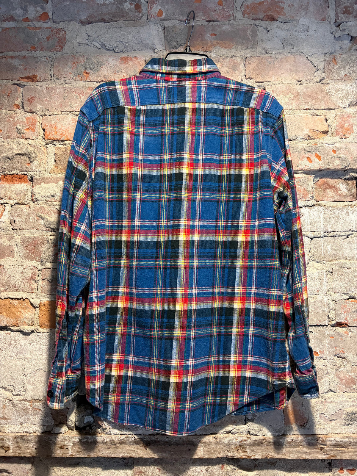 Back of Vintage 90s Polo Chin Strap Cotton Flanel Shirt SZ L