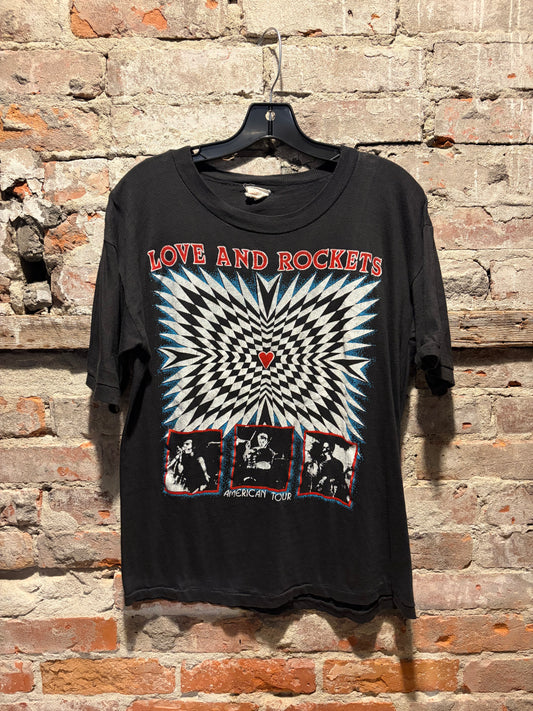 Front of Vintage Love & Rockets American Tour Tee SZ L