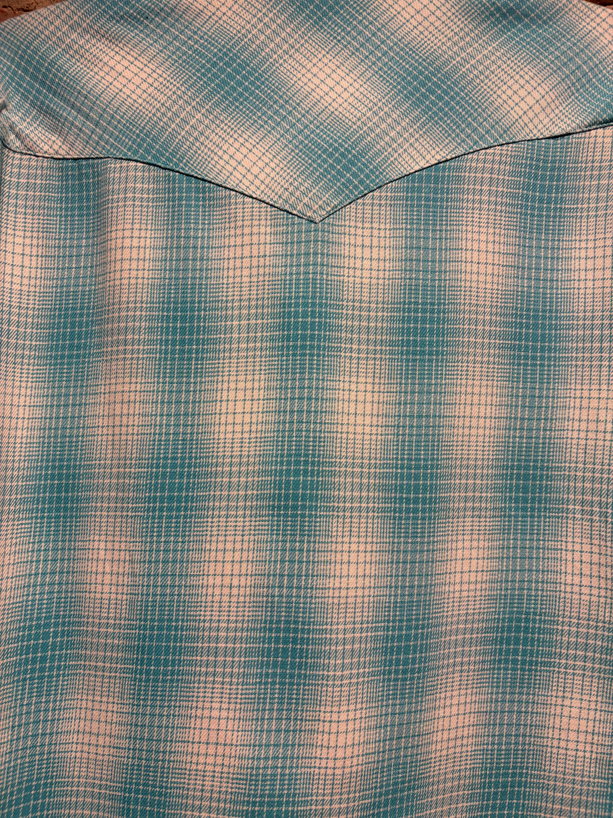 Pattern on Vintage Thorobred Western Flannel SZ S