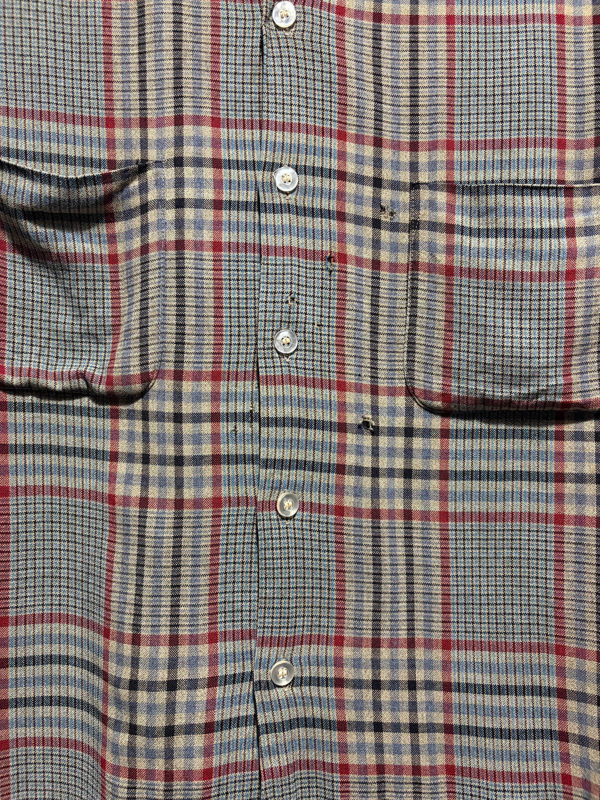 Stain on Vintage 1950s Sears Rayon Flannel SZ M
