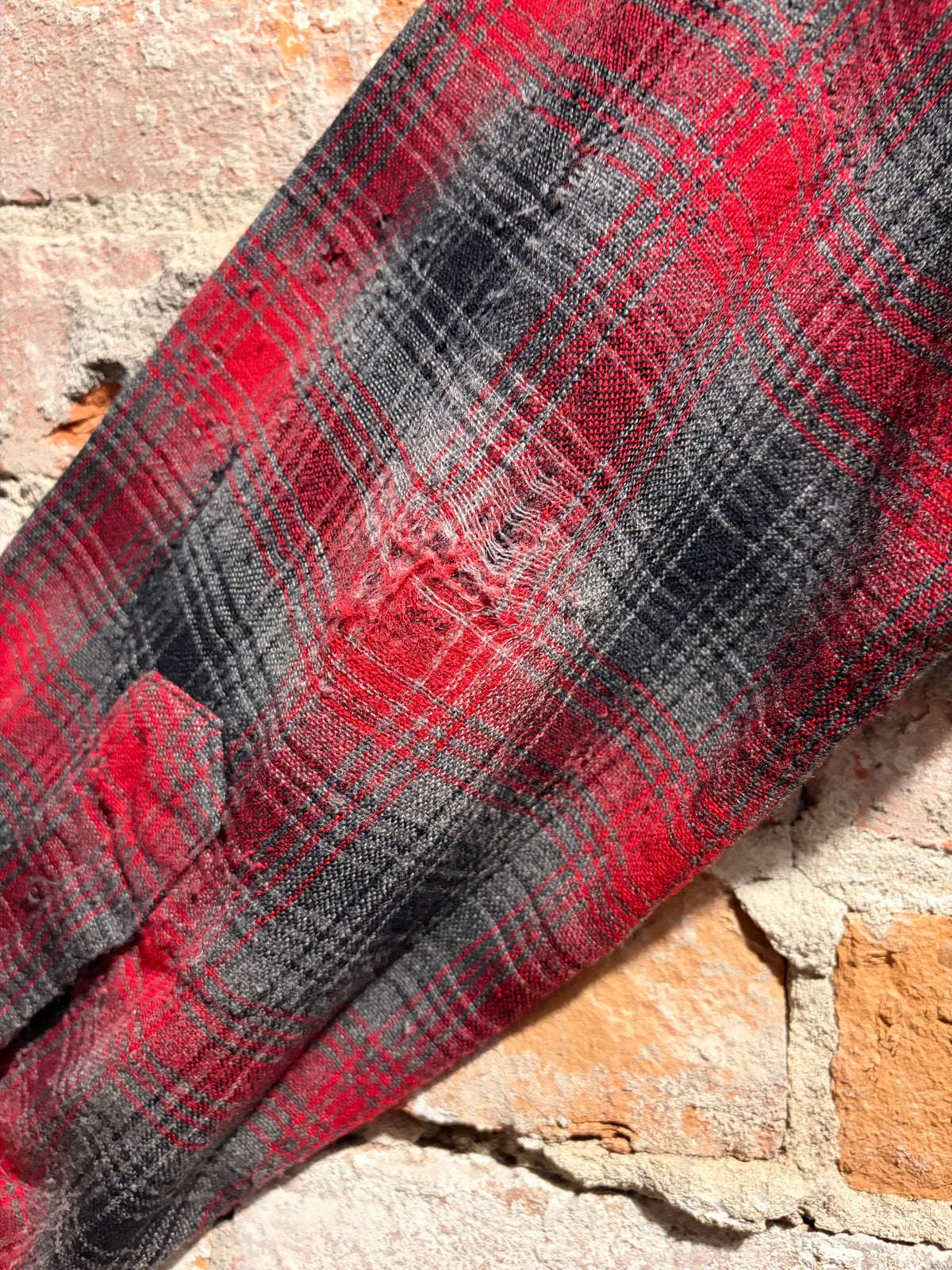 Wear on Vintage Kingsmen Wool Loop Collar Flannel SZ L