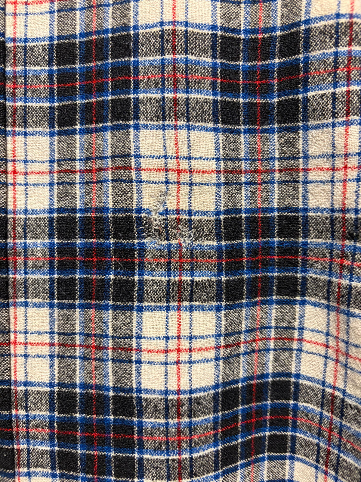 Vintage 1970s Pendleton Black and Blue Flannel SZ M