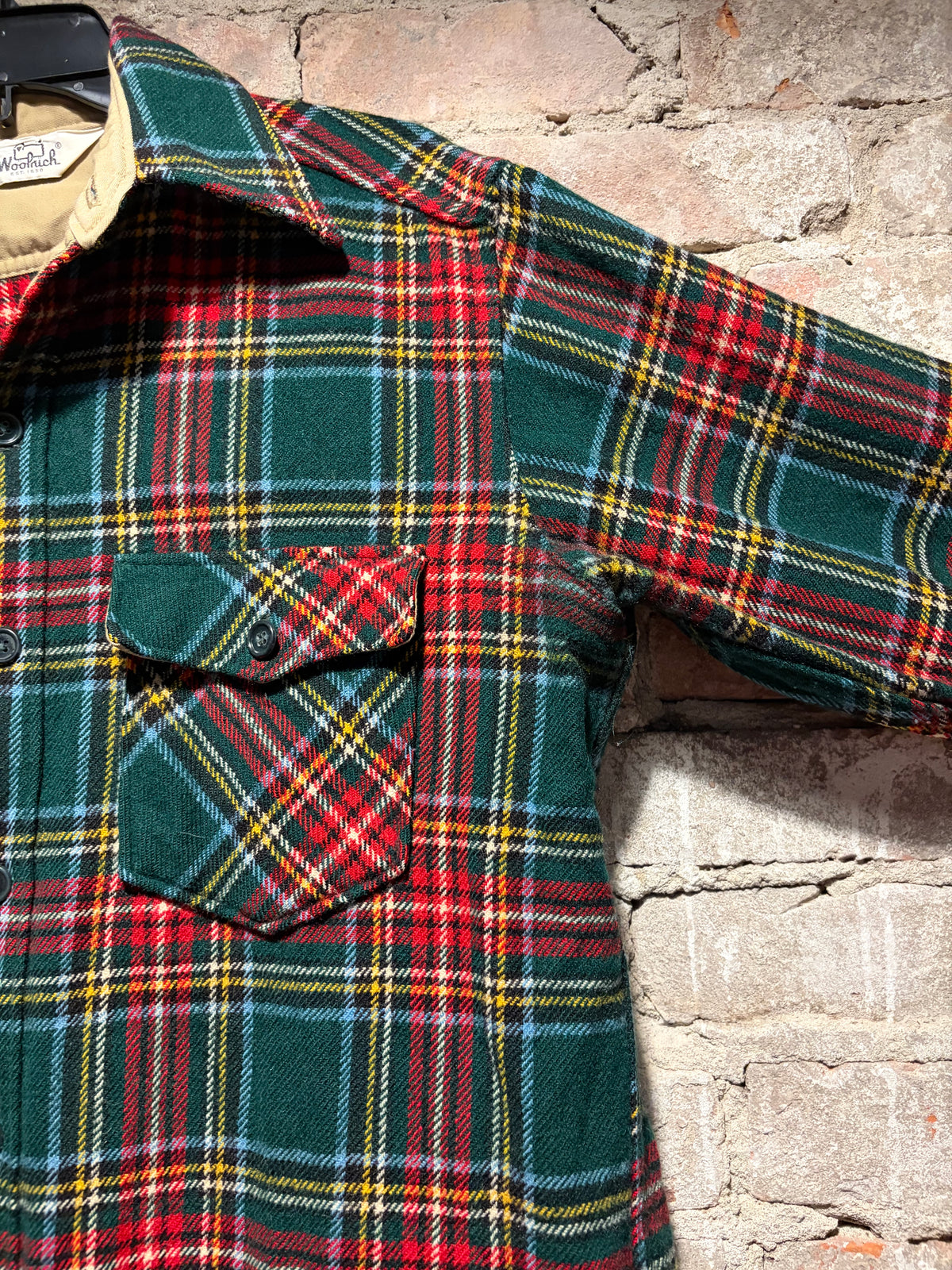 Pit on Vintage 1970's Woolrich Flannel SZ L