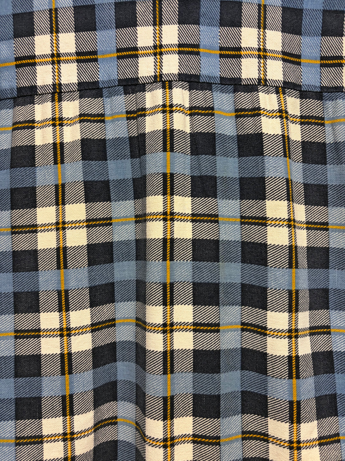 Pattern on Vintage 313 Blue and Yellow Flannel SZ XL