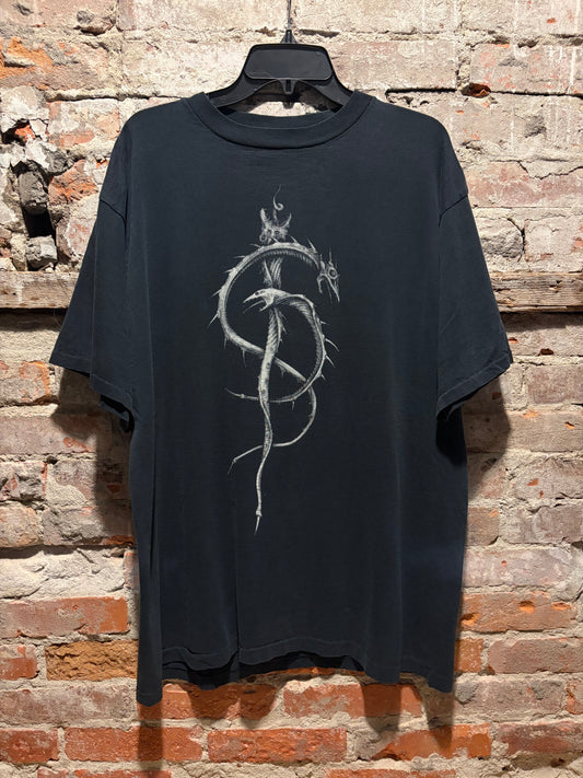 Front of Vintage '92 Skinny Puppy Last Rights Tee SZ XL