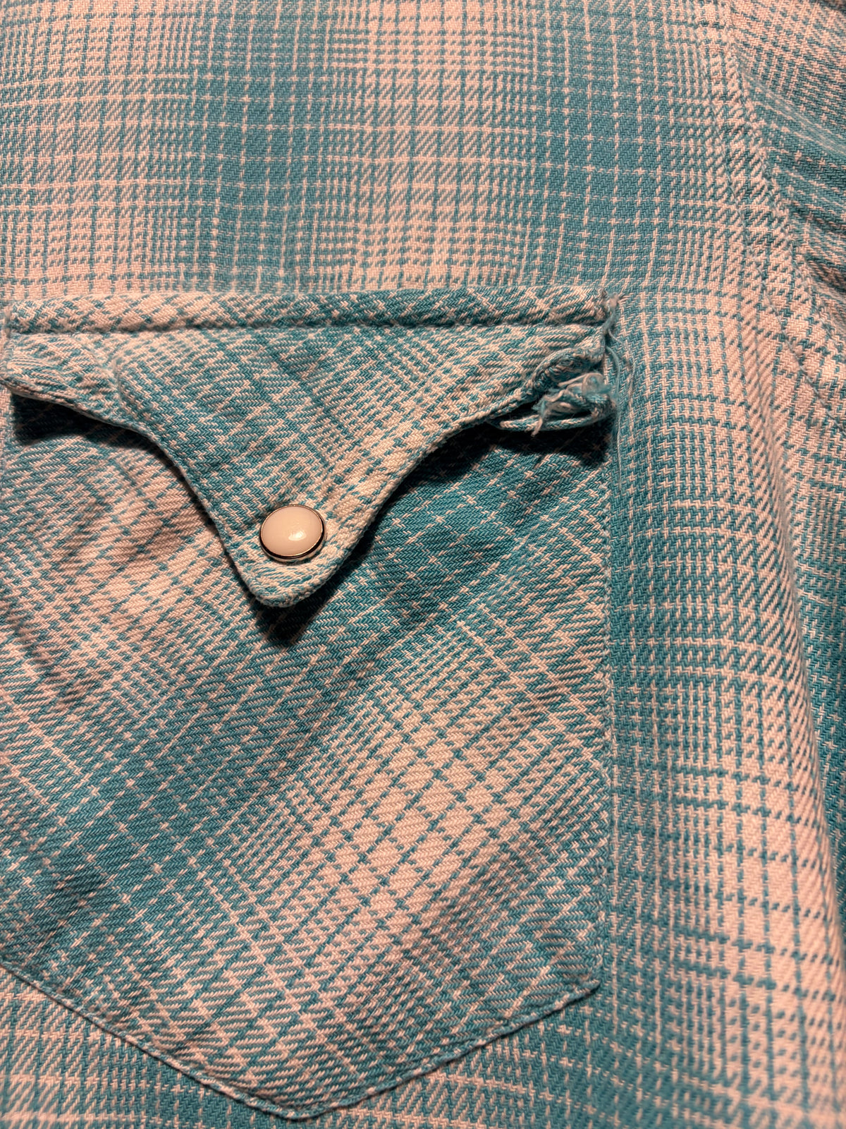 Pocket on Vintage Thorobred Western Flannel SZ S