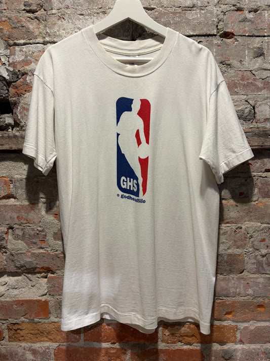 Front of Vintage Godheadsilo NBA Logo Mike Kunka Tee SZ L