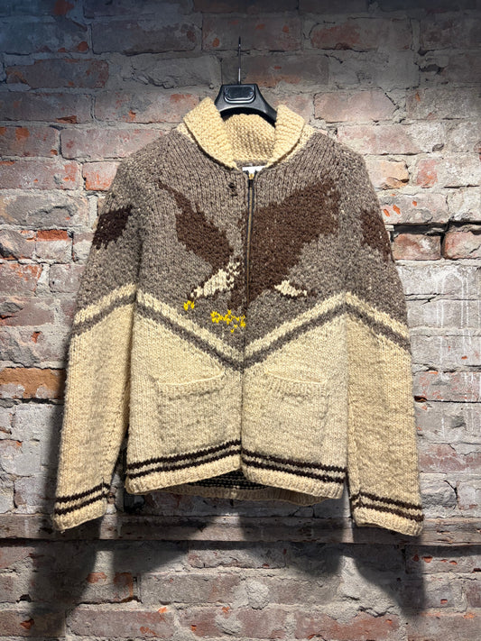 Front of Vintage Eagle Cowichan Style Sweater SZ M