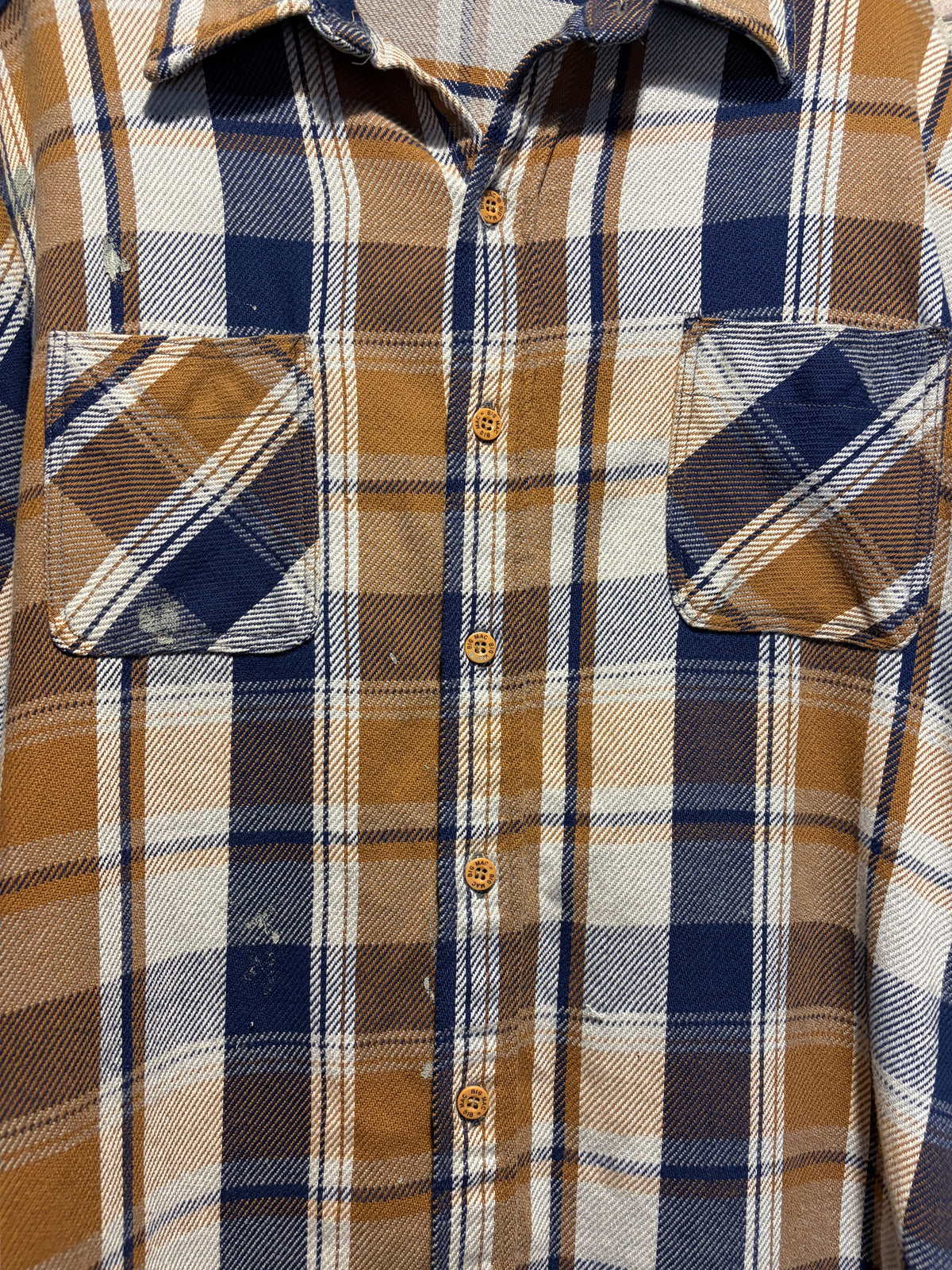 Buttons on 70s Big Mac Heavy Cotton Flannel SZ XL